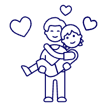 Gay Couple Lifting 4 Illustration from UX Line Set