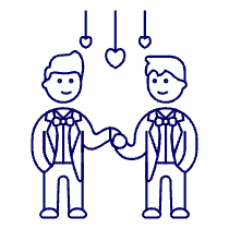 Gay Marriage 1 Illustration from UX Line Set