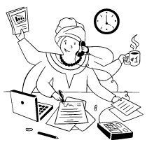 Being Productive 3 illustration - Free transparent PNG, SVG. No Sign up needed.