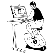 Desk Bike 3 illustration - Free transparent PNG, SVG. No Sign up needed.