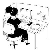 Office Working 2 illustration - Free transparent PNG, SVG. No Sign up needed.