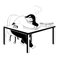 Overworked Employee 2 illustration - Free transparent PNG, SVG. No Sign up needed.