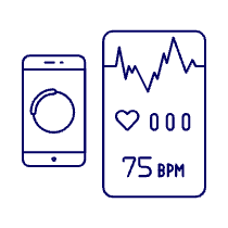 Helth Activity Tracker App Illustration from UX Line Set
