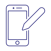 Phone Pen Illustration from UX Line Set