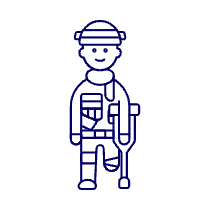 Disable Soldier 1 Illustration from UX Line Set