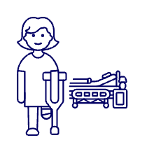 Hospitalize Person 4 Illustration from UX Line Set