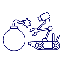 Bomb Disposal Robot Illustration from UX Line Set
