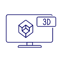 Television 3 D Illustration from UX Line Set