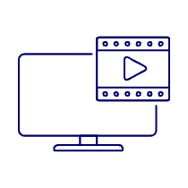 Television Media Illustration from UX Line Set