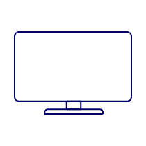 Television Modern Widescreen Illustration from UX Line Set