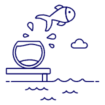 Comfort Zone Fishbowl Illustration from UX Line Set