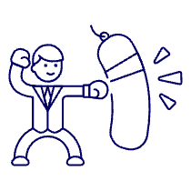 Motivation Punching Bag 1 Illustration from UX Line Set