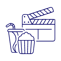Cinema Theater Movie Illustration from UX Line Set