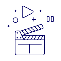 Movies Film Slate Illustration from UX Line Set