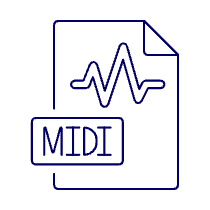 File Sound Midi Illustration from UX Line Set