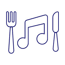 Diner Playlist Illustration from UX Line Set