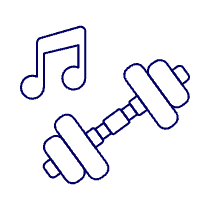 Gym Playlist Illustration from UX Line Set
