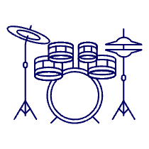 Instruments Drum Set Illustration from UX Line Set