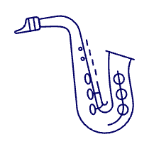 Instruments Saxophone 2 Illustration from UX Line Set