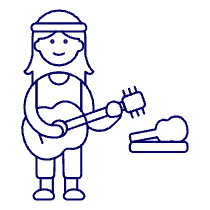 Guitarist Street 1 Illustration from UX Line Set
