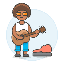 Guitarist Street 3 Illustration from UX Colors Set