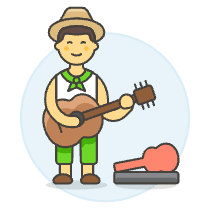 Guitarist Street 6 Illustration from UX Colors Set
