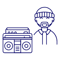 Hiphop Artist 1 Illustration from UX Line Set