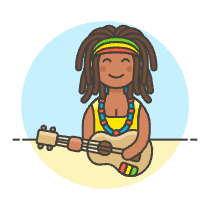 Reggae Ukulele 1 Illustration from UX Colors Set