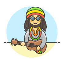 Reggae Ukulele 4 Illustration from UX Colors Set