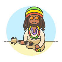 Reggae Ukulele 5 Illustration from UX Colors Set