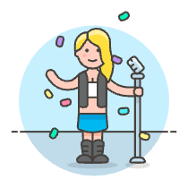 Singer Concert 1 Illustration from UX Colors Set