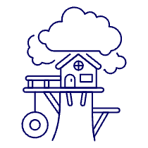 Tree House Illustration from UX Line Set