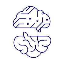 Ai Brain Communicate Illustration from UX Line Set