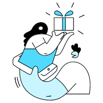 Online Gifting Illustration from New York Duotone Set