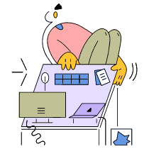 Developer Desk Illustration from New York Set