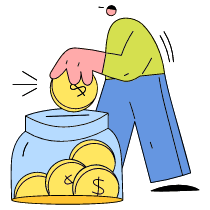 Investing Illustration from New York Set