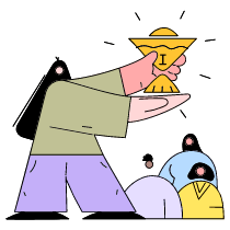 Trophy Awards Illustration from New York Set