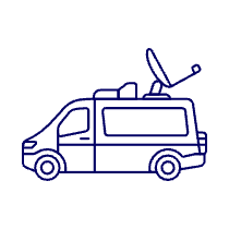 Broadcasting Van Illustration from UX Line Set