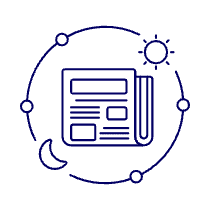 Daily News Illustration from UX Line Set