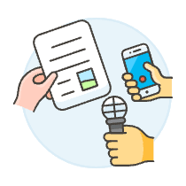 Making News 1 Illustration from UX Colors Set