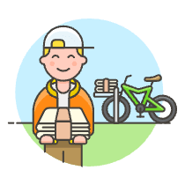 Paperboy 1 1 Illustration from UX Colors Set