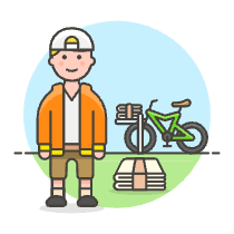 Paperboy 2 1 Illustration from UX Colors Set