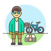 Paperboy 2 3 Illustration from UX Colors Set