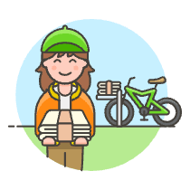 Papergirl 1 1 Illustration from UX Colors Set