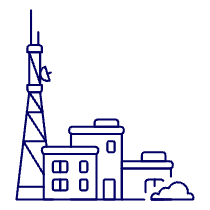 Tv Station Illustration from UX Line Set