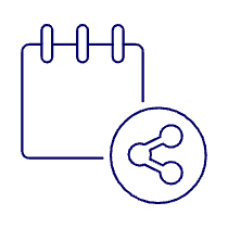Note Share Cog Illustration from UX Line Set