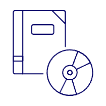 Note And Disk Illustration from UX Line Set