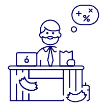 Accountant Sit 2 1 Illustration from UX Line Set