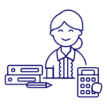 Accountant Sit 3 4 Illustration from UX Line Set