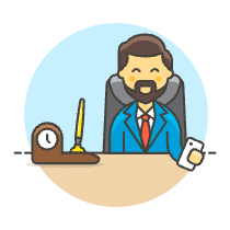 Boss Sit 2 5 Illustration from UX Colors Set